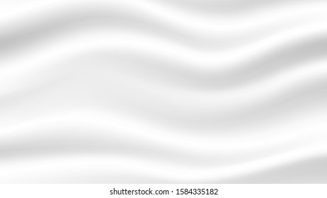 Abstract white background. Beautiful white wrinkled fabric background Soft as milk waves.