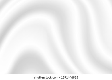 Abstract white background. Beautiful white wrinkled fabric background Soft as milk waves.