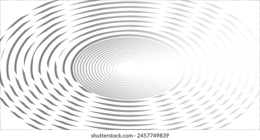 Abstractas fondo blanco con anillos de círculo negro. Concepto de tecnología del futuro digital