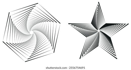 Abstract white background with black circle rings. Digital future technology concept