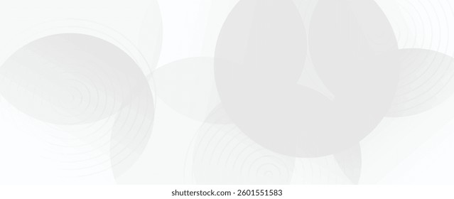Abstract white background with black circle rings. Digital future technology concept. vector illustration.