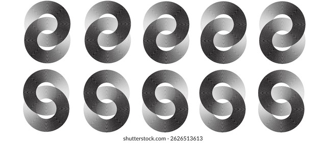 Fundo branco abstrato com linhas de círculo preto. Conceito de tecnologia futura digital. vetor