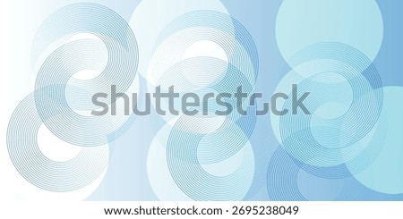 Abstract white background with black circle rings. Futuristic technology concept. Suit for cover, poster, banner, . blue circle lines pattern.