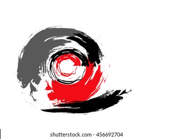 Abstract white background with black gray red