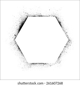 Abstract white background with black ink blots. eps10