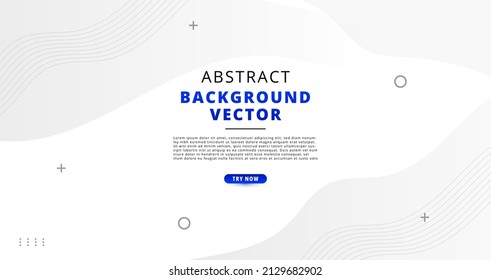 Abstract white background with black line, grey round shape and minimal geometric ornament.