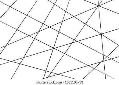 Abstract white background with black lines