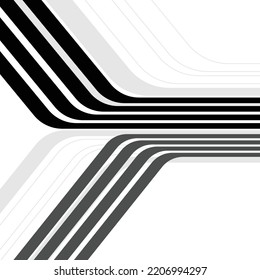 Abstract white background with black perspective lines