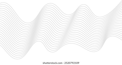Fondo blanco Abstractas con líneas onduladas negras. Concepto de negocio Abstractas. Ilustración vectorial.