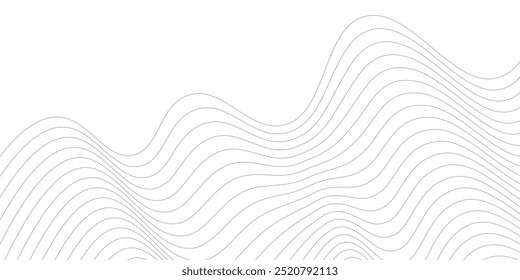 Abstract white background with black wavy lines. Abstract business concept. Vector illustration.