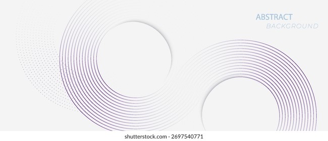 Abstractas fondo blanco con anillos circulares azules. Concepto de tecnología del futuro digital. Ilustración vectorial