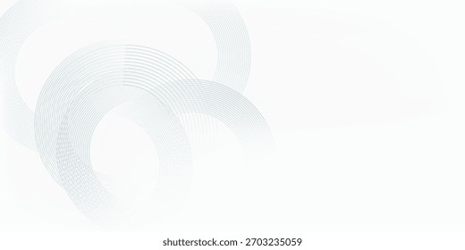Abstract white background with blue circle rings. Digital future technology concept. vector illustration.