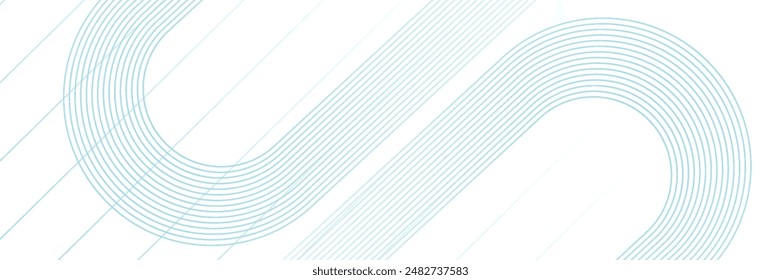 Fondo blanco Abstractas con líneas azules. Líneas mínimas. Patrón lineal geométrico. Diseño moderno. Concepto de tecnología futurista. Traje para el folleto, corporativo, cubierta, Anuncio