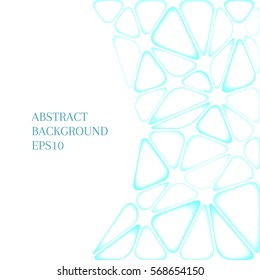 Abstract white background with blue pattern of the figures. Empty space for text.