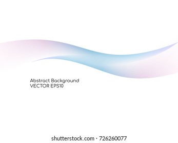 Abstract white background with blue and pink color smooth curves wave lines.