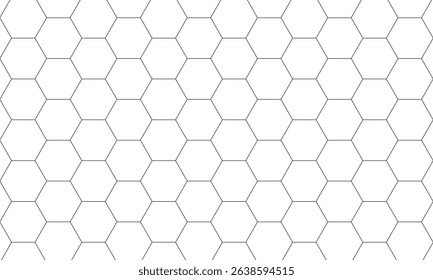 Abstract white background with bright hexagon vector. Simple hexagon line overlay texture. Clean minimal style. with space for copying