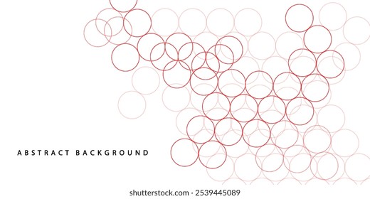 Abstract white background with bright red circle vector. Simple circle line overlay texture. Clean minimalist style - Powered by Shutterstock - Get 15% off with code: PIKWIZARD15