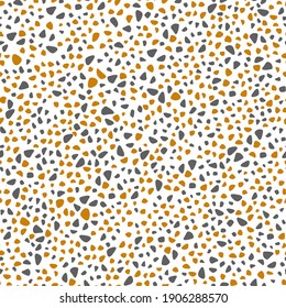 Abstract white background with brown and gray spots. Scalable to any size. Seamless pattern. Vector illustration. For covers, banners, textiles, wallpapers, scrapbooking etc