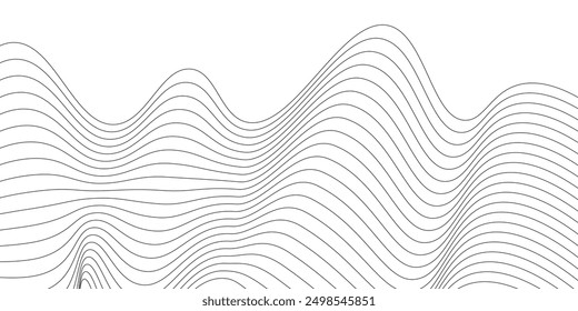 Abstract white background with business wave lines. Vector
