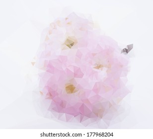 abstract white background with cherry blossom