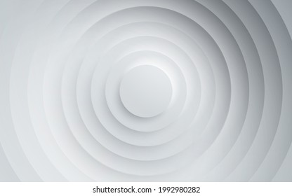Abstract white background circle layers dimension