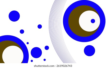 Fondo blanco Abstractas con objetos de círculo y línea