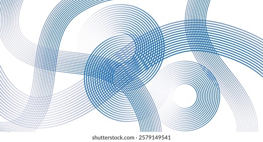 Abstract white background with white circle lines. 