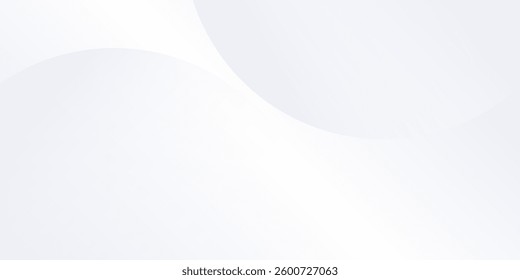 Abstract white background white circle lines. Digital future modern abstract design simple