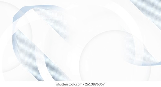 Abstract white background with circle lines. Digital future technology concept.eps10