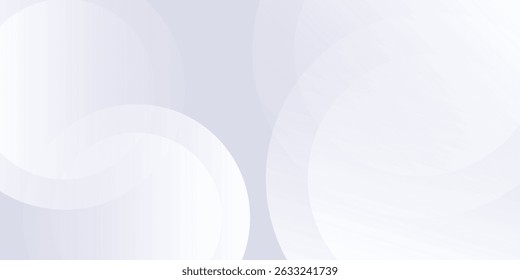 Abstract white background with white circle lines. Digital future technology concept  modern