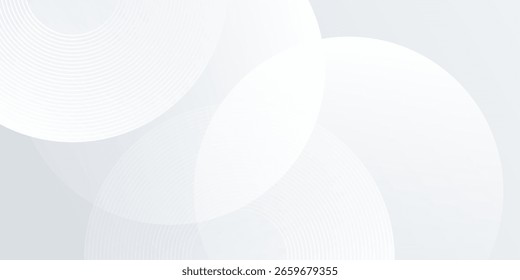 Abstractas fondo blanco con líneas circulares blancas futuro digital diseño simple
