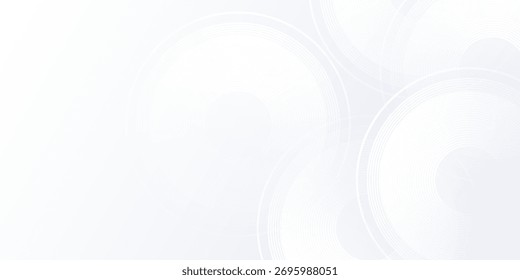 Abstractas fondo blanco con líneas circulares blancas. Diseño de tecnología de futuro digital abstracto moderno
