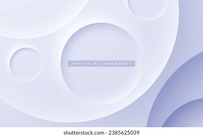 Abstract white background with circle texture of different sizes
