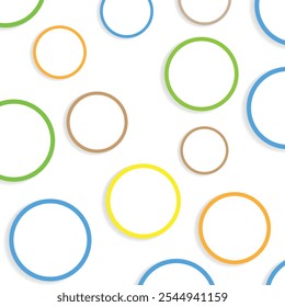 Abstract white background with circles geometric shape in paper texture design .Full Frame Shot Of Abstract Pattern Over White Background .