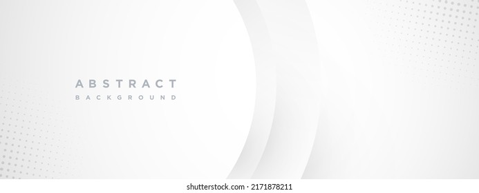 Abstract white background with circles and halftone