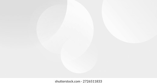Abstractas fondo blanco con círculos. Formas dinámicas simples con una composición de degradado de moda. Composición de Formas fluidas.- Vector
