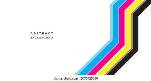 abstract white background with cmyk lines