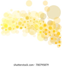 Abstract white background with colored bubbles. Random dots and circles. Template for your amazing design.