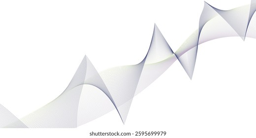 Abstract white background with colorful gradient flowing wave line stock illustration