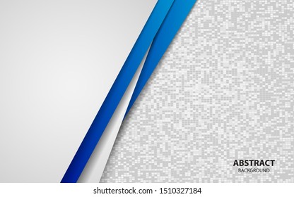 Abstract white background a combination with stripe blue line shapes texture. Modern vector design template for use element cover, banner, flyer, brochure, card, presentation, corporate, advertising