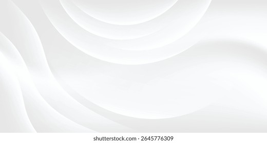 Fondo blanco abstracto con líneas curvas