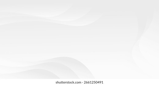 abstract white background with curve shape, vector illustration