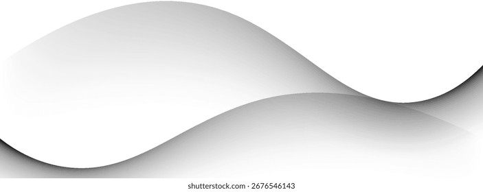 Fondo blanco abstracto con onda de forma curva