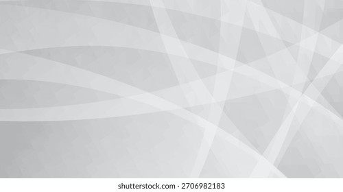 Abstract White Background, curved lines and angular shapes, geometric elements for simple use in design projects creating a modern backdrop