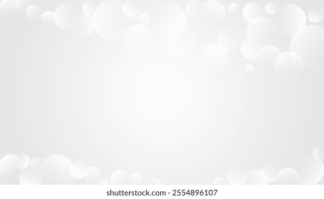 Abstract white Background decorated  flow dots and glitter lights curve, Vector illustration