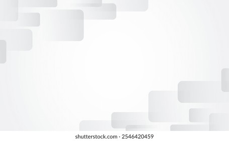 Fondo blanco Abstractas decorativo por líneas de perspectiva gris con espacio de copia, Ilustración vectorial