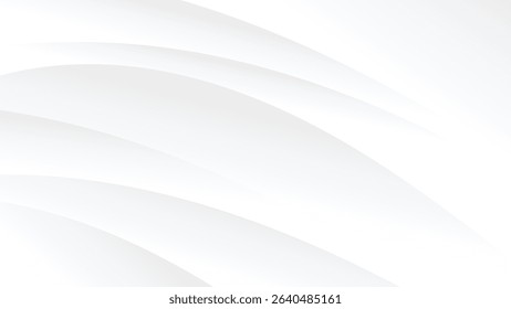 abstract white background with decorative curve line and smooth texture