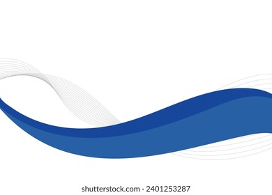 Resumen de diseño de fondo blanco con olas y líneas azules