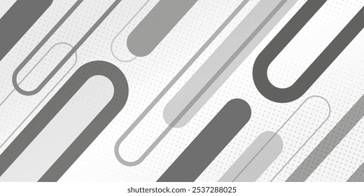 Abstract white background. Abstract design minimal geometric white light background.with gray halftone effect.