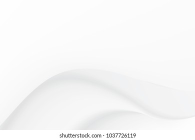 Abstract white, background design with smooth soft waves .Vector illustration.